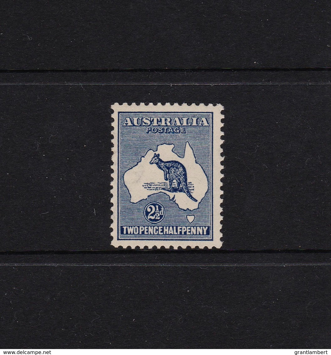 Australia 1915 Kangaroo 2 1/2 D Indigo 2nd Watermark MH - - Neufs