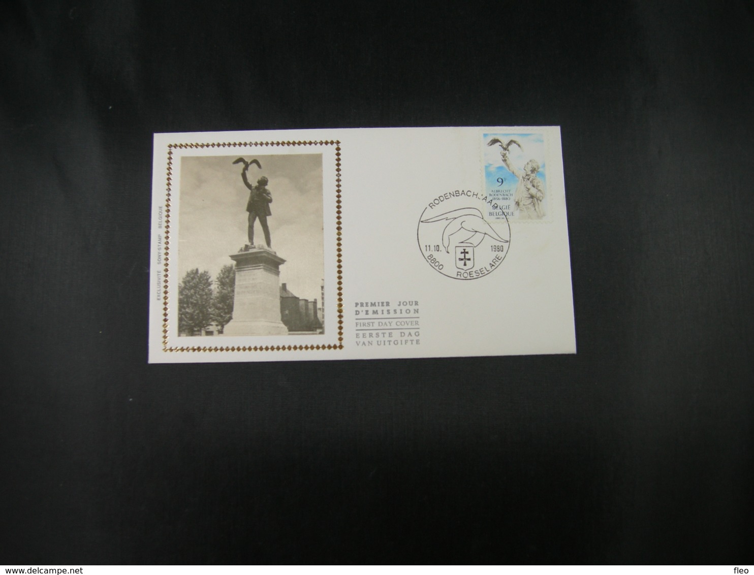 BELG.1980 1993 FDC Soie/zijde (Roeselare) : " Albrecht Rodenbach " - 1971-1980