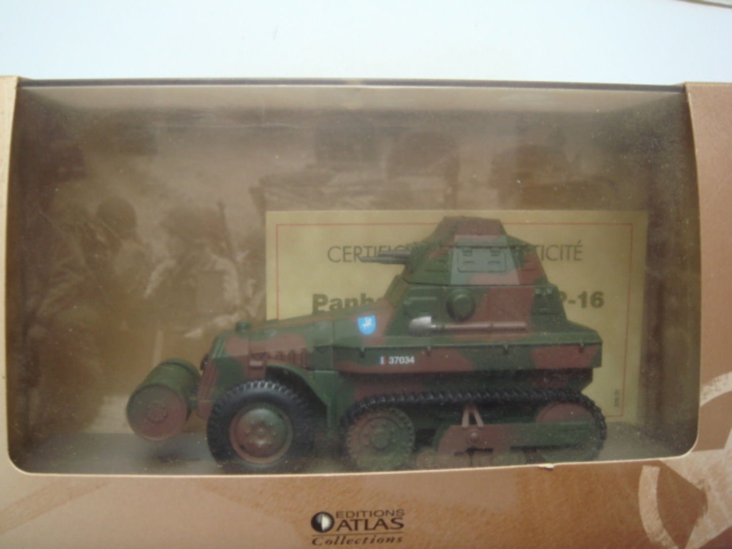 Char 1/43 Collections Atlas Avec Certificat D'autenticité Panhard P16 - Véhicules