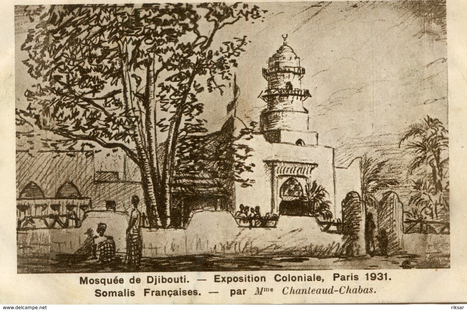 DJIBOUTI(EXPOSITION COLONIALE PARIS 1931) MOSQUEE - Gibuti