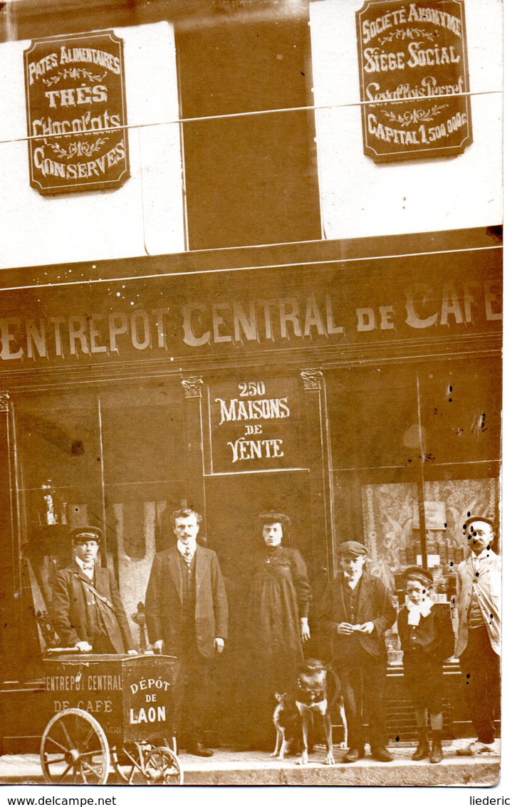 Laon : Entrepot Central De Café (carte-photo) - Laon