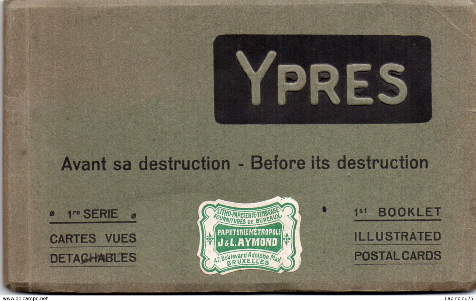 CPA Belgique Flandre Occidentale Iepper Ypres Avant Sa Destruction 10 Cartes Guerre De 14 1ère Série - Oorlog 1914-18