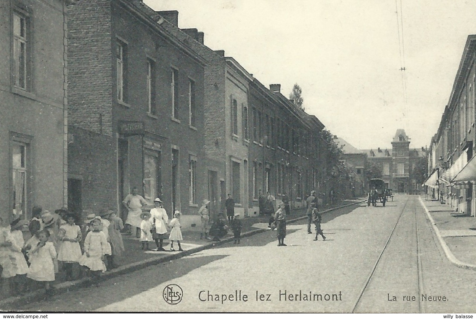 +++ CPA - CHAPELLE LEZ HERLAIMONT - La Rue Neuve - Nels - Carte Animée    // - Chapelle-lez-Herlaimont