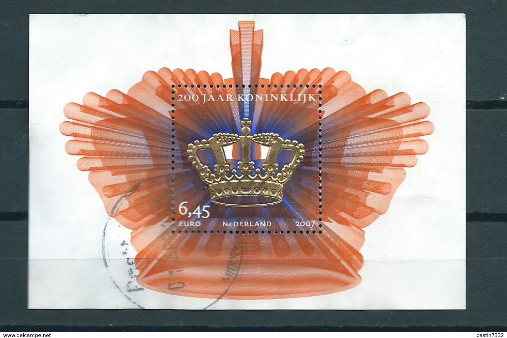 2007 Netherlands Complete M/Sheet 200 Jaar Koninklijk Used/gebruikt/oblitere - Gebruikt