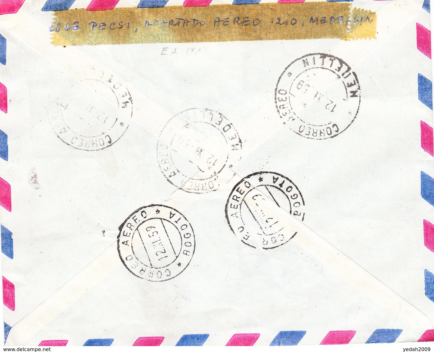 COLOMBIA AIRMAIL COVER 1959 - Colombie