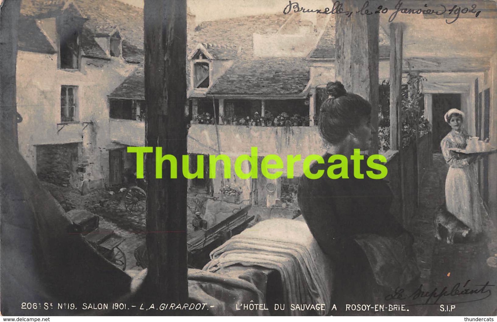 CPA PHOTO ILLUSTRATEUR PARIS SALON 1901 L A GIRARDOT L'HOTEL DU SAUVAGE A ROSOY EN BRIE - Musées