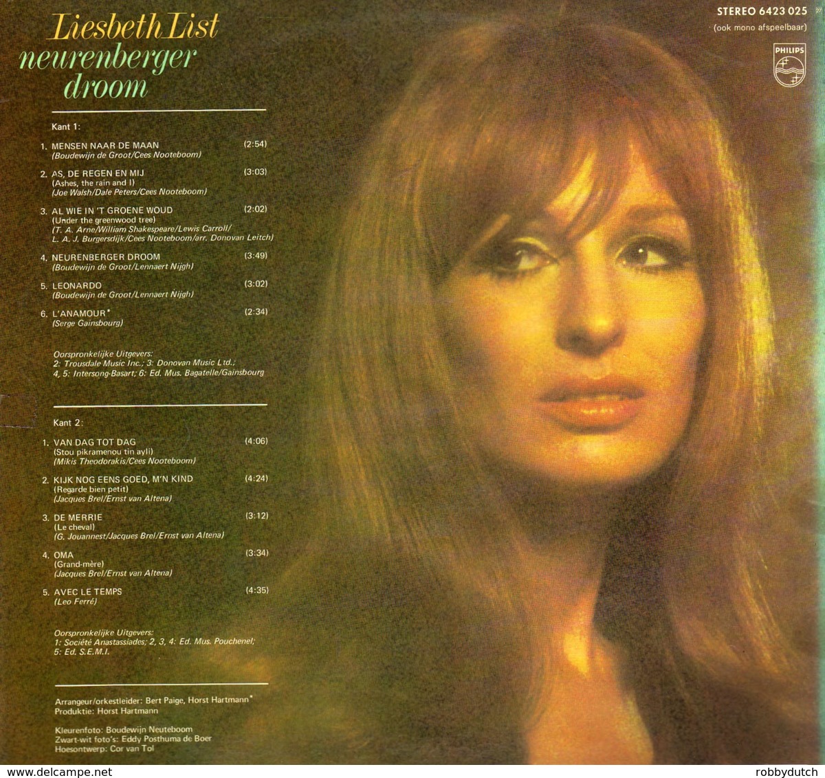 * LP *  Liesbeth List - Neurenberger Droom (Holland 1971) - Other - Dutch Music