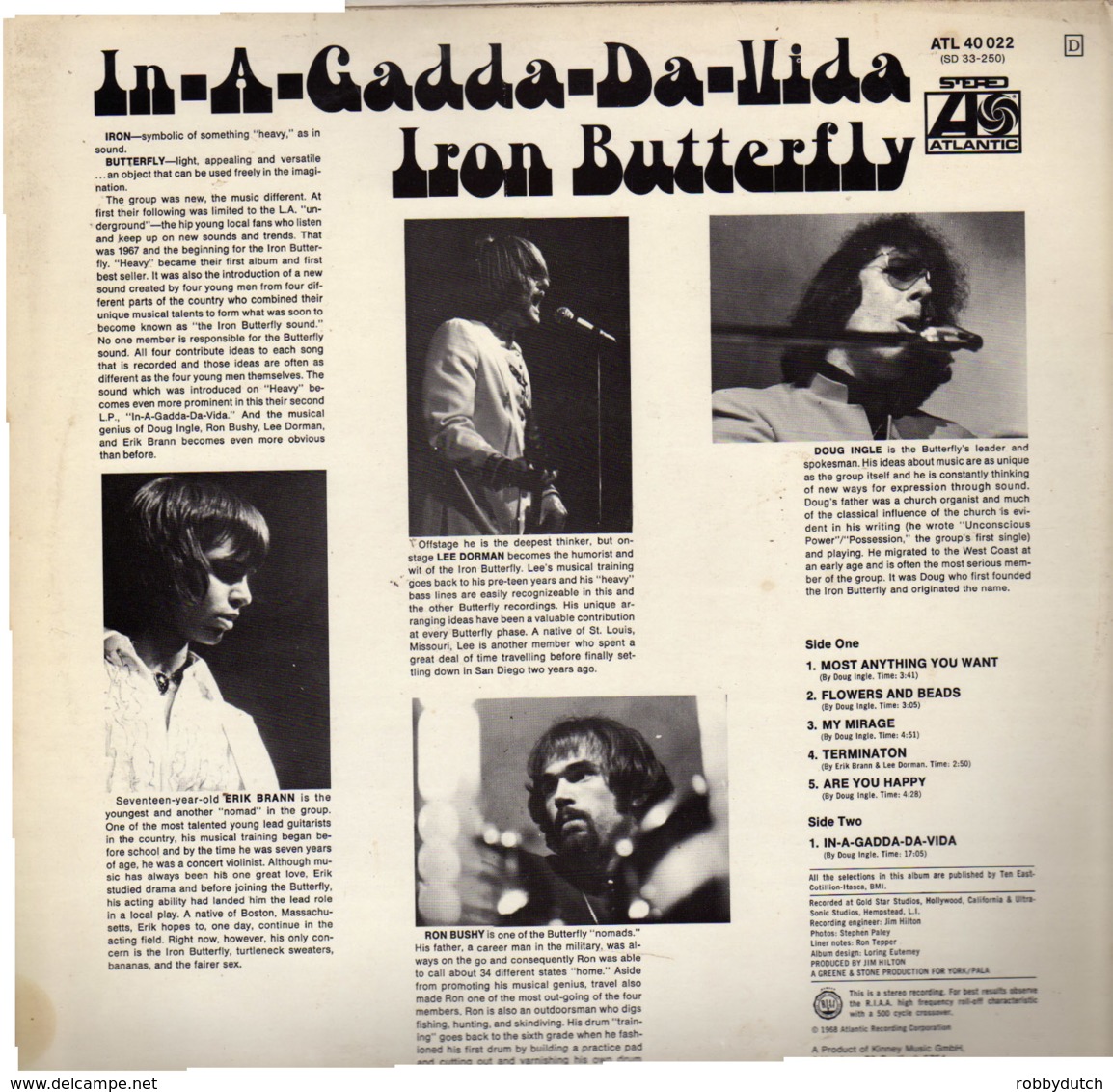 * LP *  Iron Butterfly - In-A-Gadda-Da-Vida - Rock