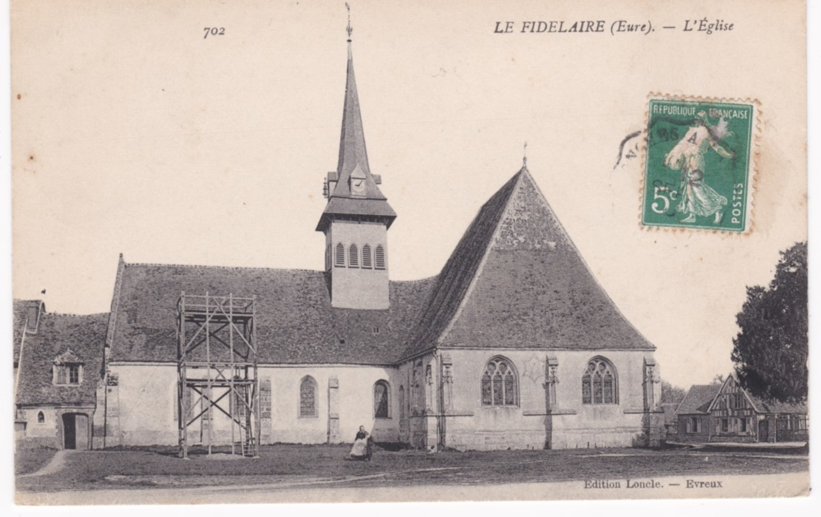 27 Eure -  LE FIDELAIRE - L'Eglise - Echafaudage - Autres & Non Classés