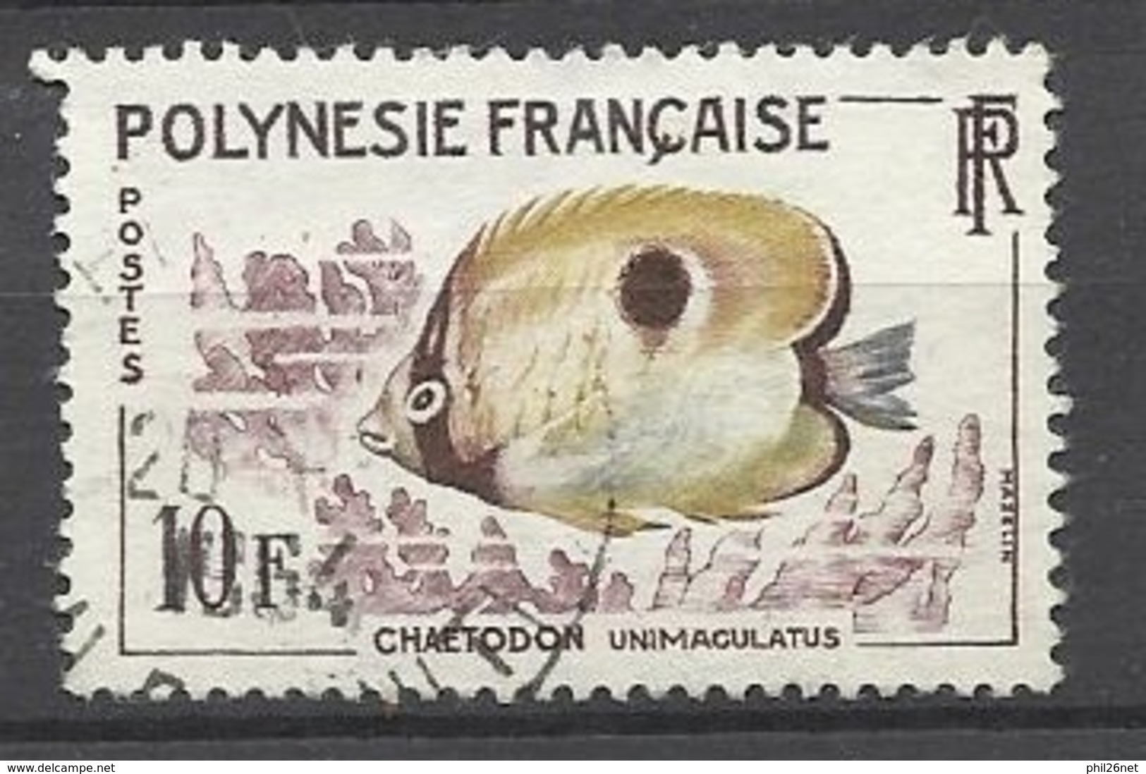 Polynésie  Poste N° 19 Poisson  Oblitéré   B/TB    ...    - Used Stamps