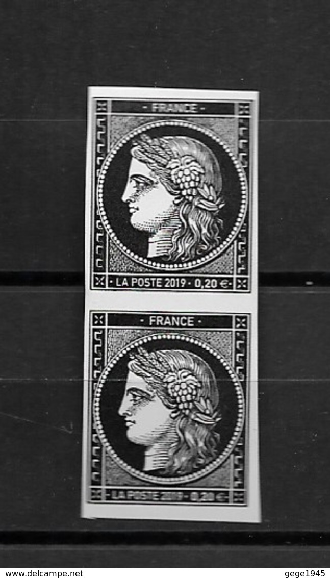 France 2019  Neuf **  "  Ceres  "  170 Ans Du 1° Timbre Français  à 0,20 €  (  2 Timbres Attenant  Vertical) - Neufs