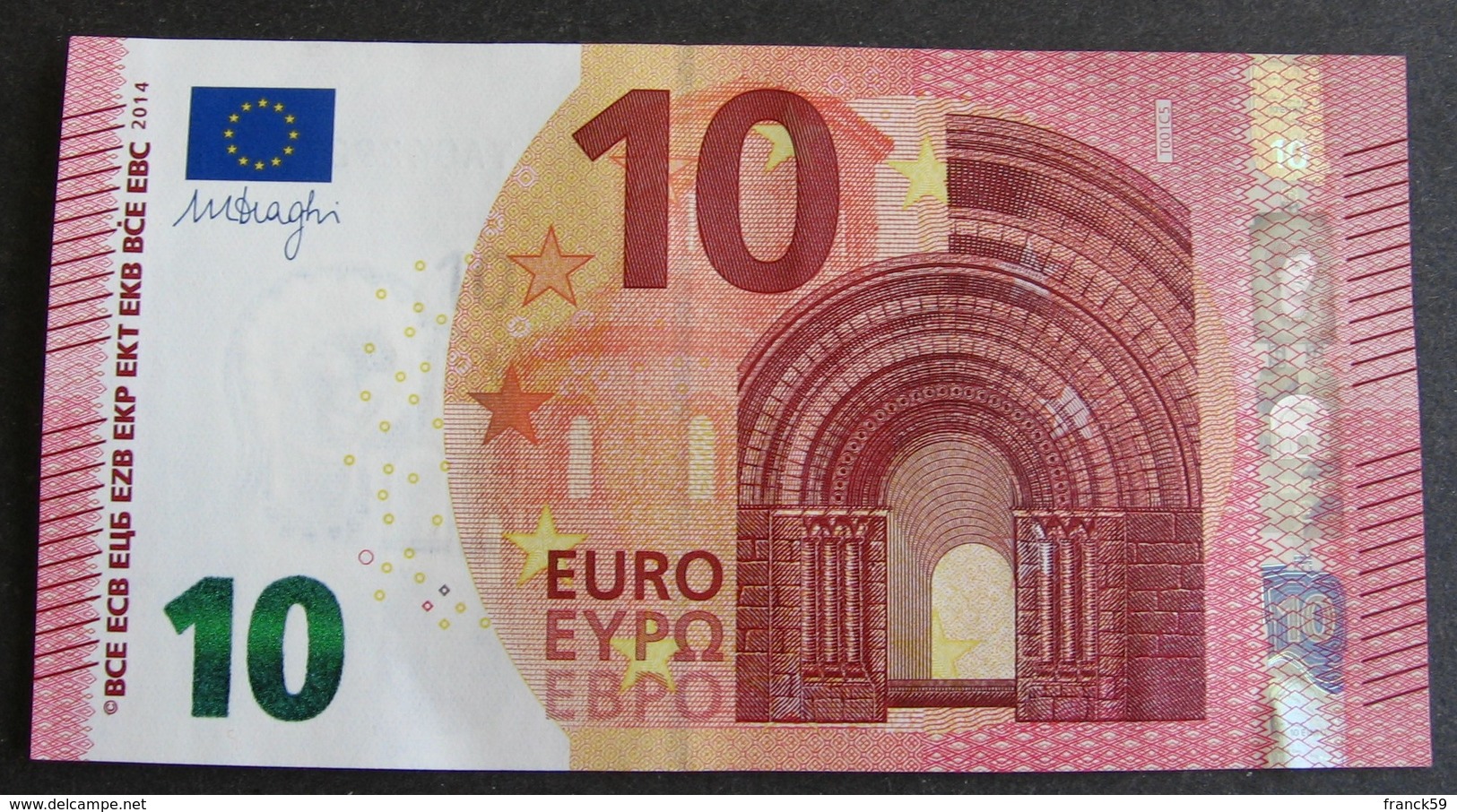 10 Euro Irlande "TA" 2014 Draghi T001C5 LUXE / UNC - 10 Euro