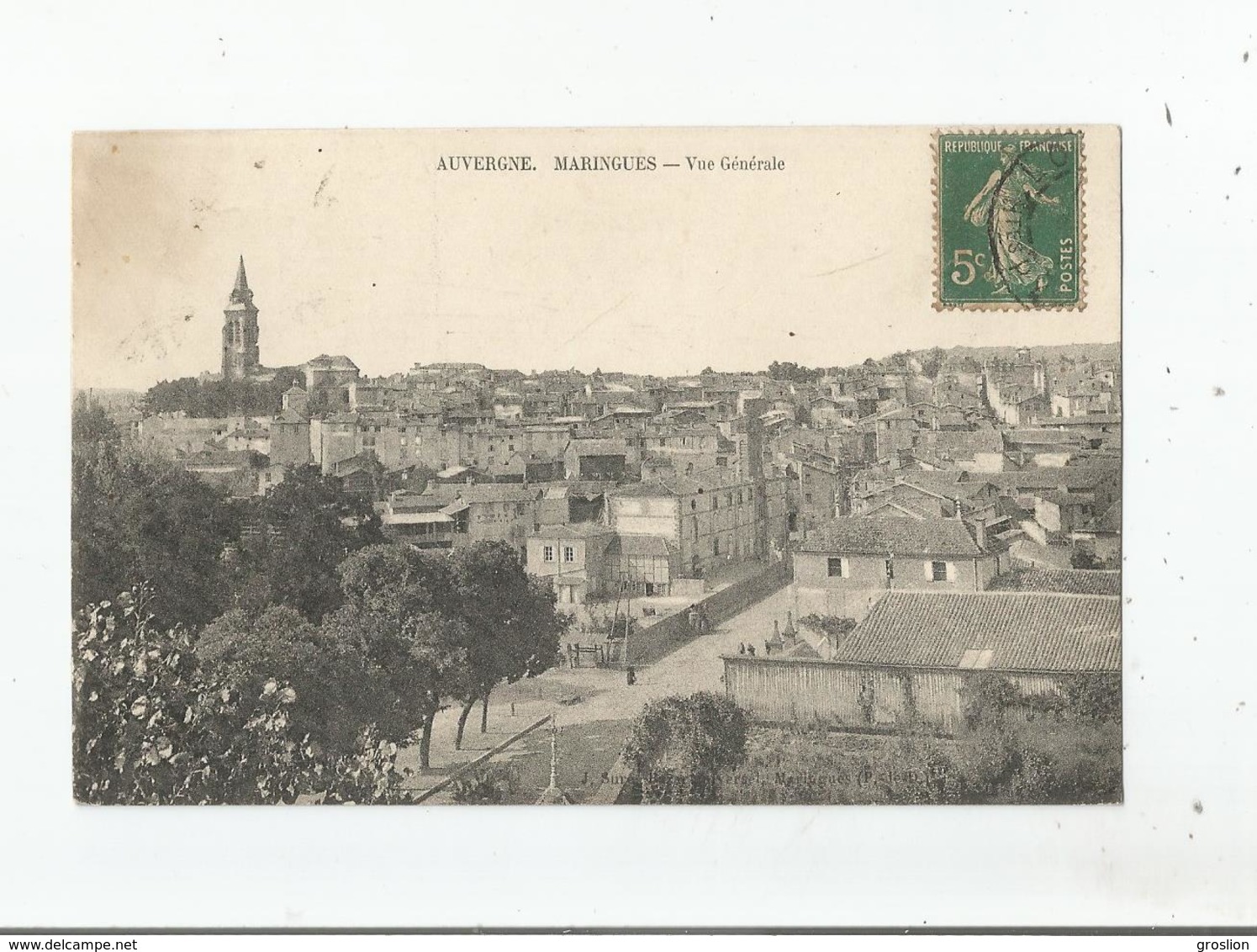 MARINGUES (PUY DE DOME) AUVERGNE VUE GENERALE PANORAMIQUE AVEC EGLISE - Maringues