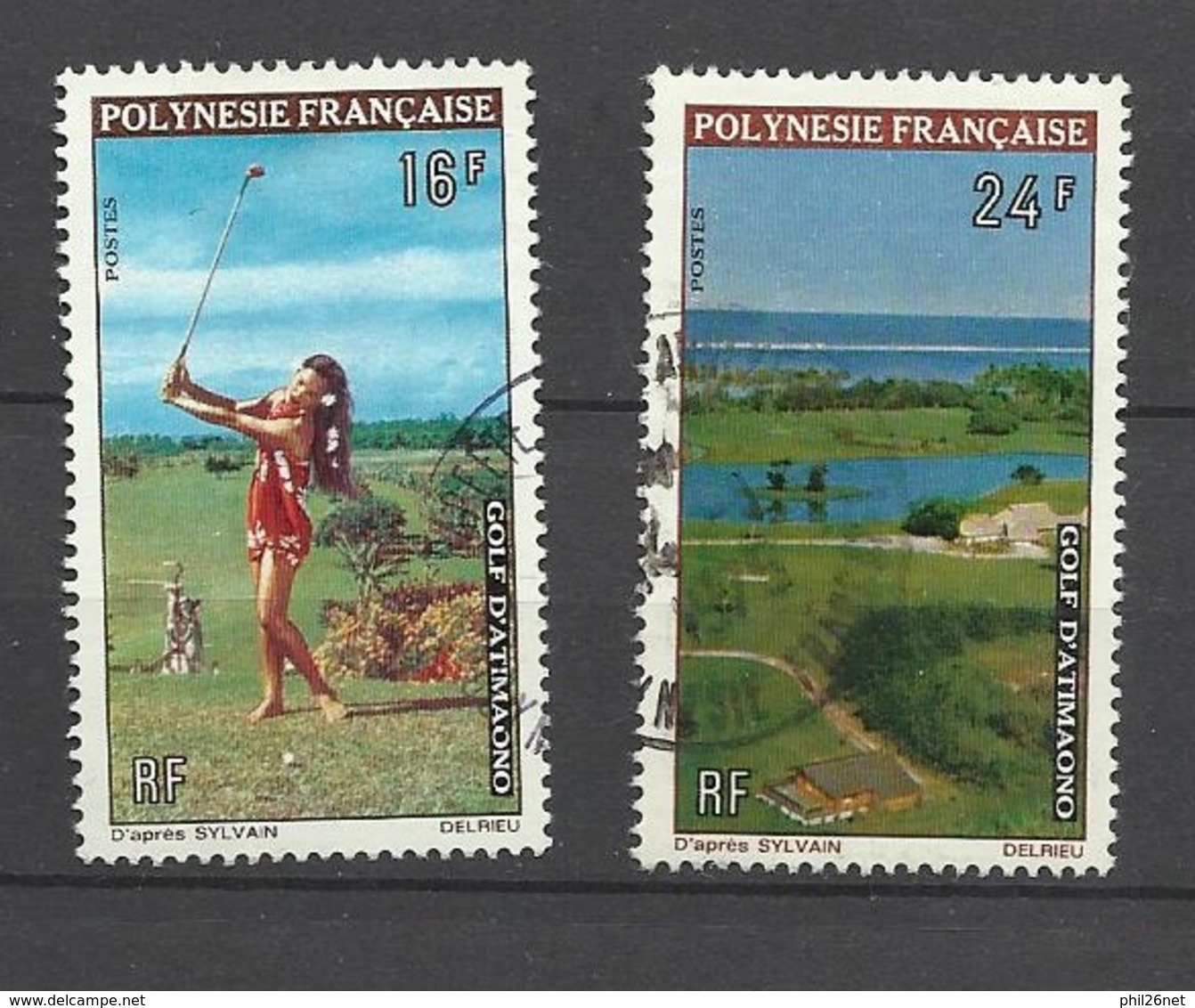 Polynésie  Poste N°   94  Et 95 Golf  Oblitérés B/TB  ..    - Used Stamps