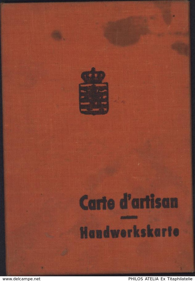 Carte D'artisan Luxembourg 1937 1940 Matelassière Nationalité Polonaise Se Réfugiera En France Mari Juif Interné France - Covers & Documents