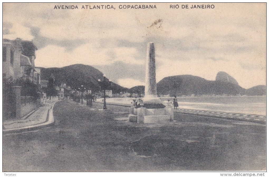 POSTAL DE RIO DE JANEIRO - COPACABANA, AVENIDA ATLANTICA (C. DA COSTA RIBEIRO) (BRASIL) - Rio De Janeiro