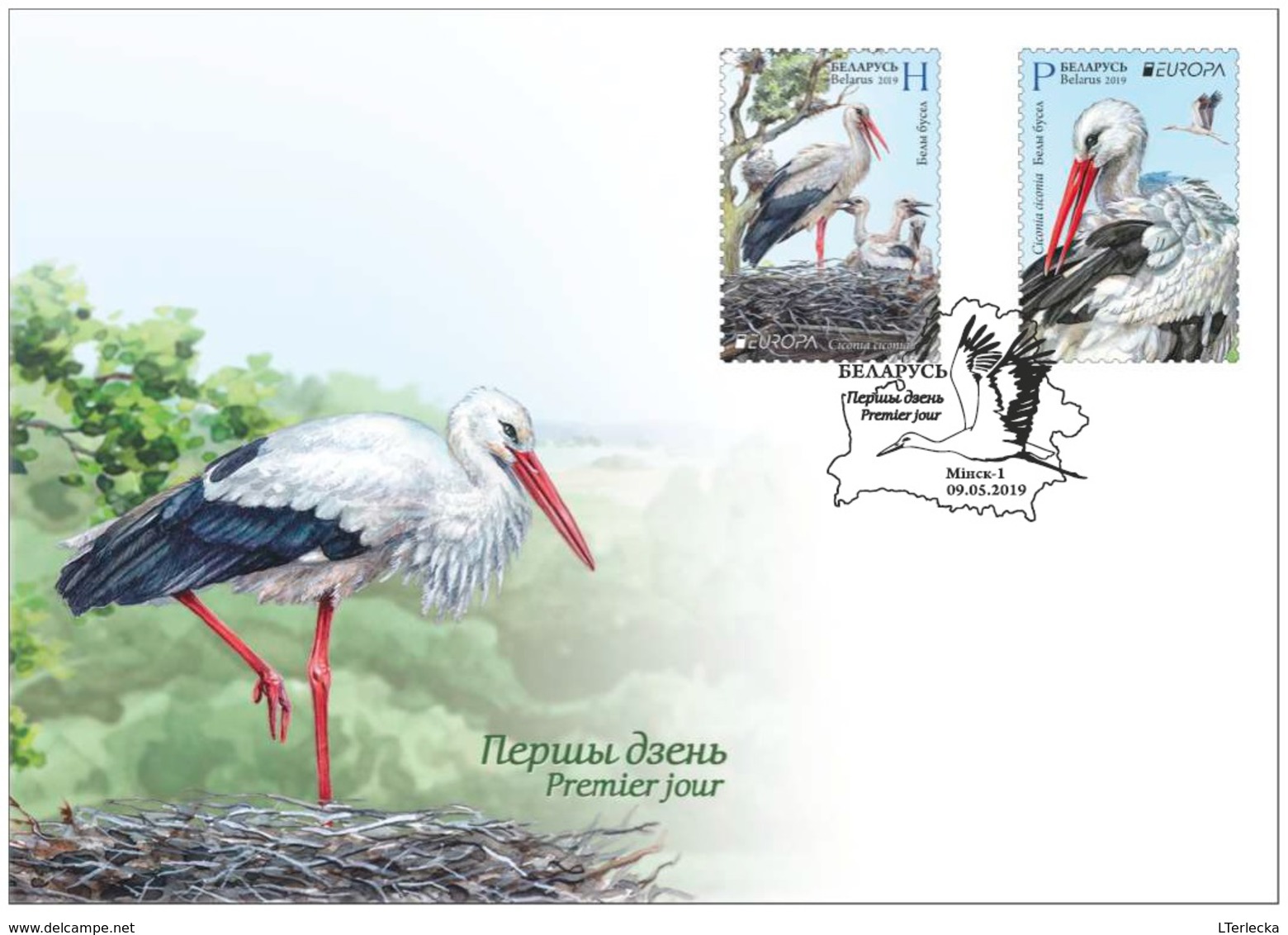 Pre-order Belarus 2019 FDC - Europa-CEPT. National Birds. White Stork, Bird, Cigogne Blanche, Weißstorch, Vogel. - 2019