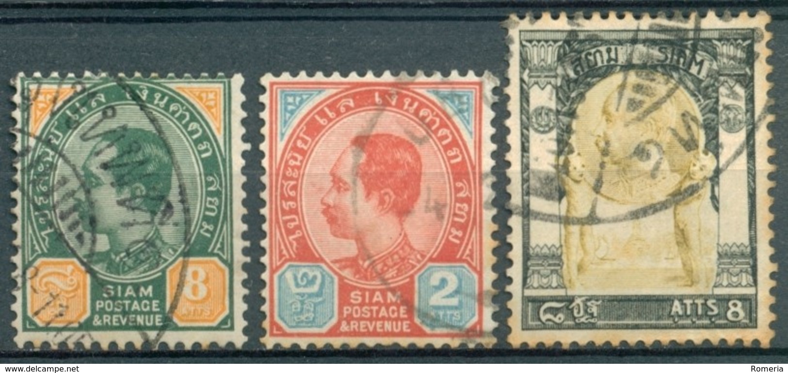 Siam - 1904 - 1906 - Yt 36 - 43 - 56 - Oblitérés - Siam