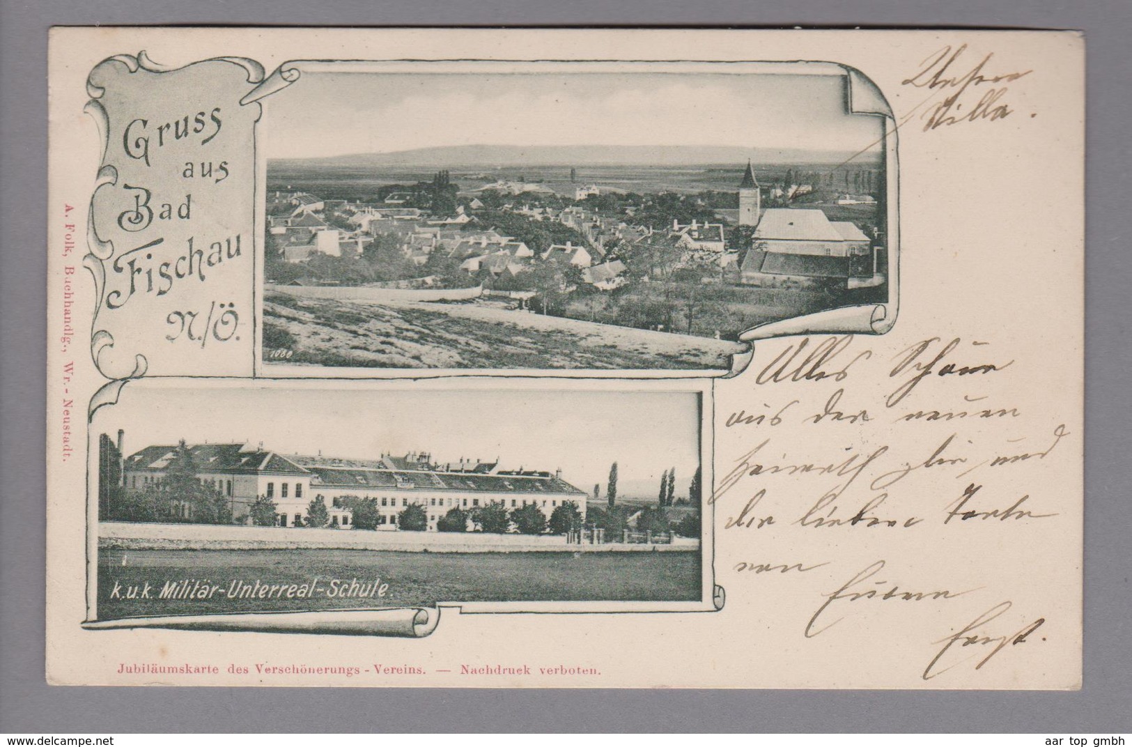 AK AT Niederösterreich Bad Fischau 1899-??-16 Foto A.Folk - Autres & Non Classés