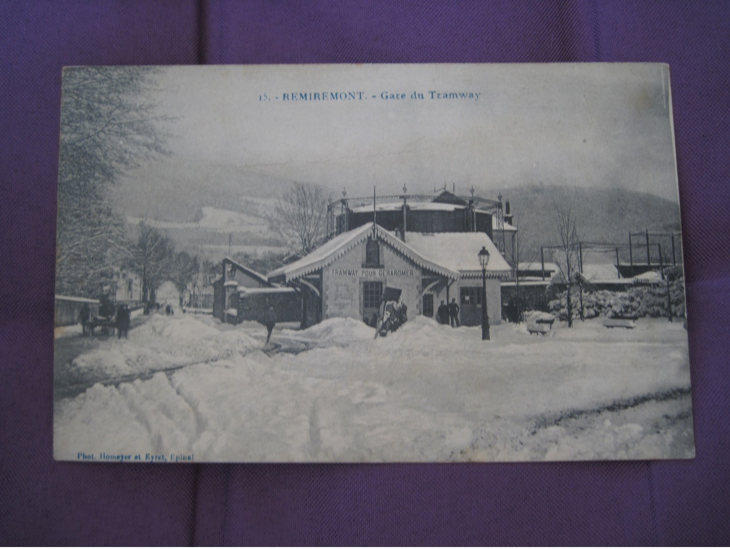 Remiremont Gare Du Tramway Sous La Neige écrite - Remiremont