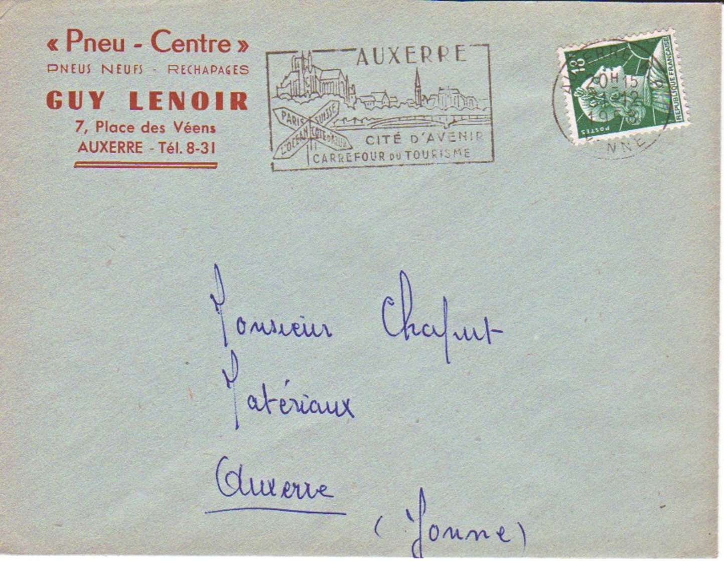 FRANCE : 1958 - Lettre Commerciale - Auxerre - Lettres & Documents