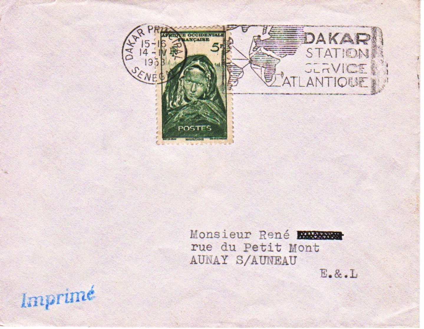 SENEGAL : Lettre 'IMPRIMÉ'  Pour La France - Senegal (1960-...)