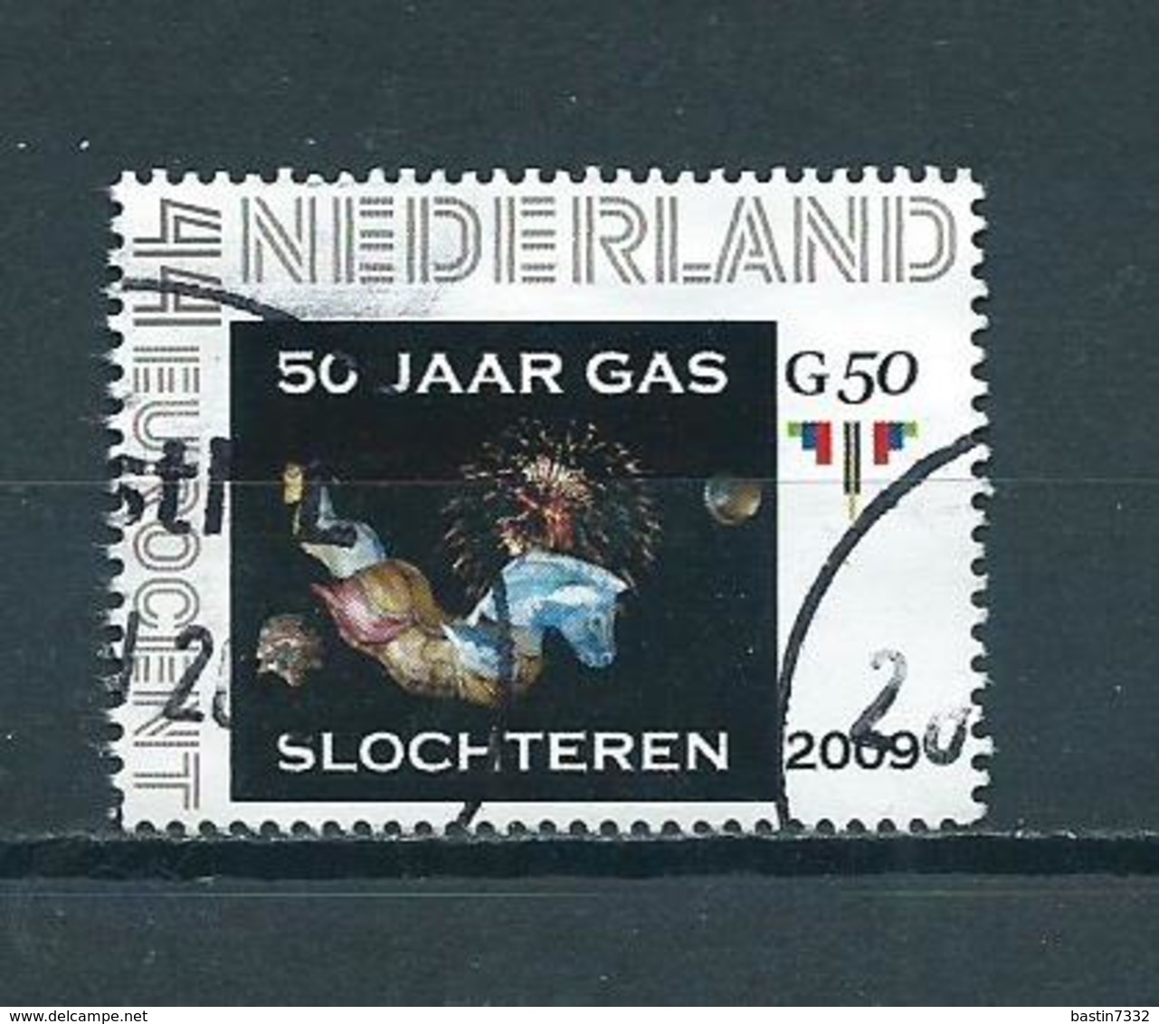 2009 Netherlands 50 Jaar Gas Slochteren Used/gebruikt/oblitere - Timbres Personnalisés