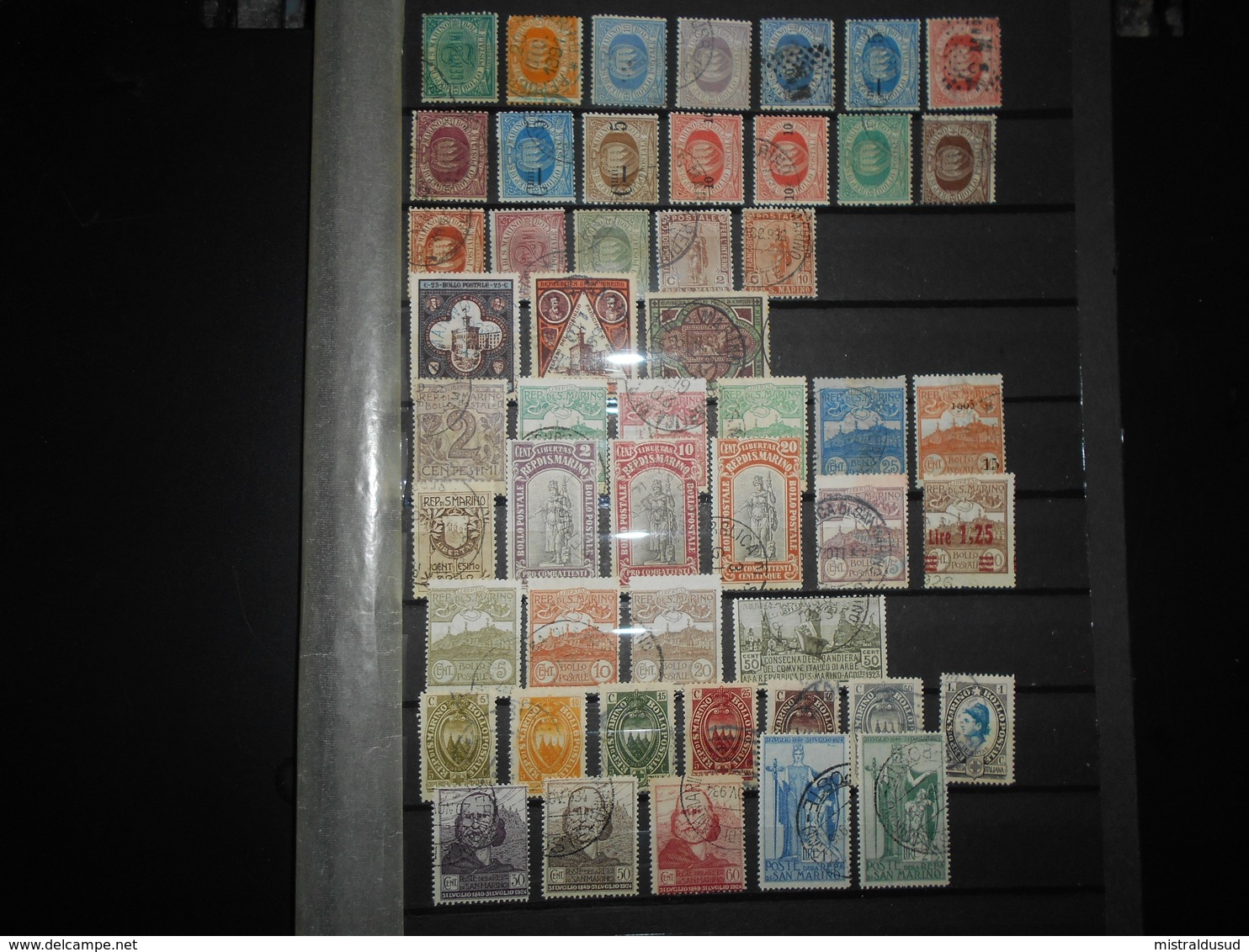 Saint-marin Lot De 50 Timbres Obliteres - Collections, Lots & Séries