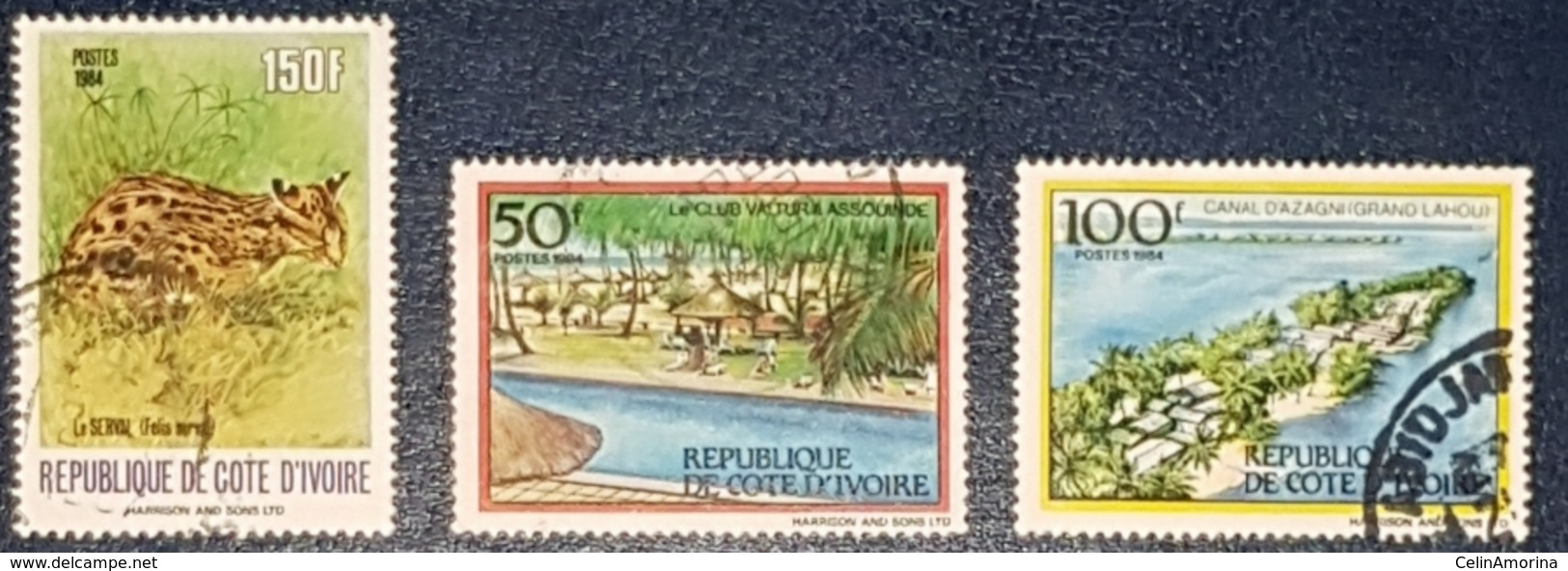 Cote D'ivoire Petite Série De Timbres 1984 YT N.701 B.C.D - Côte D'Ivoire (1960-...)