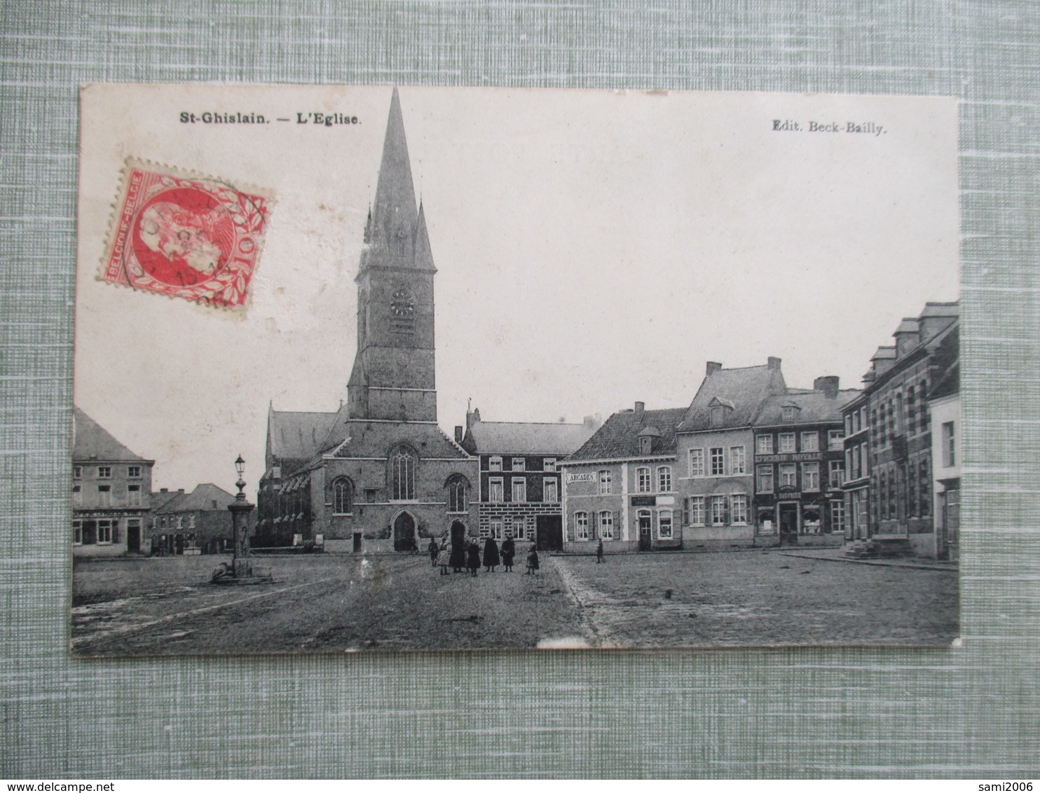 CPA BELGIQUE SAINT GHISLAIN EGLISE - Saint-Ghislain