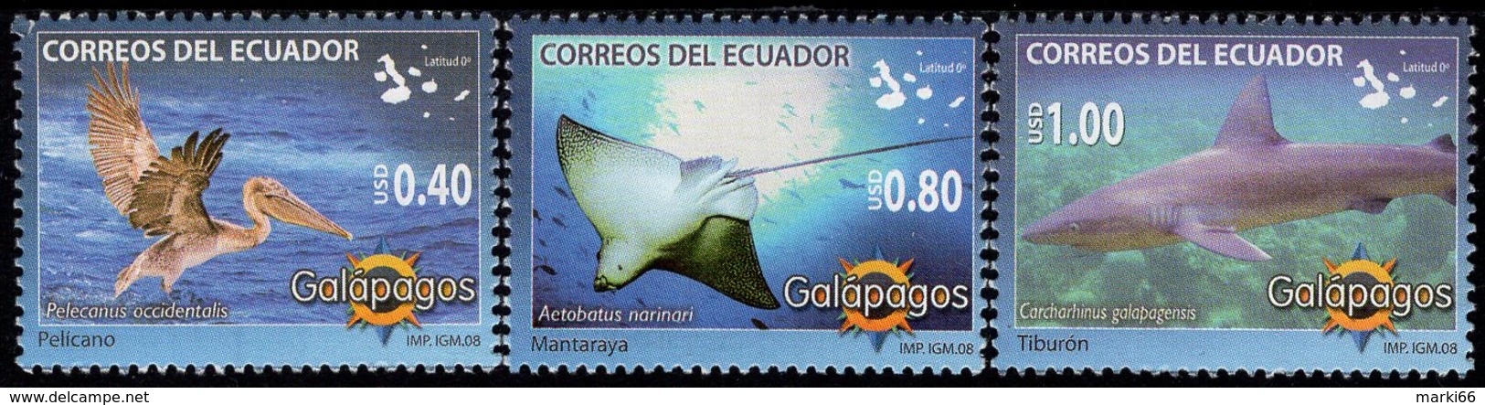 Ecuador - 2008 - Fauna Of Galapagos - Mint Stamp Set (incomplete) - Equateur