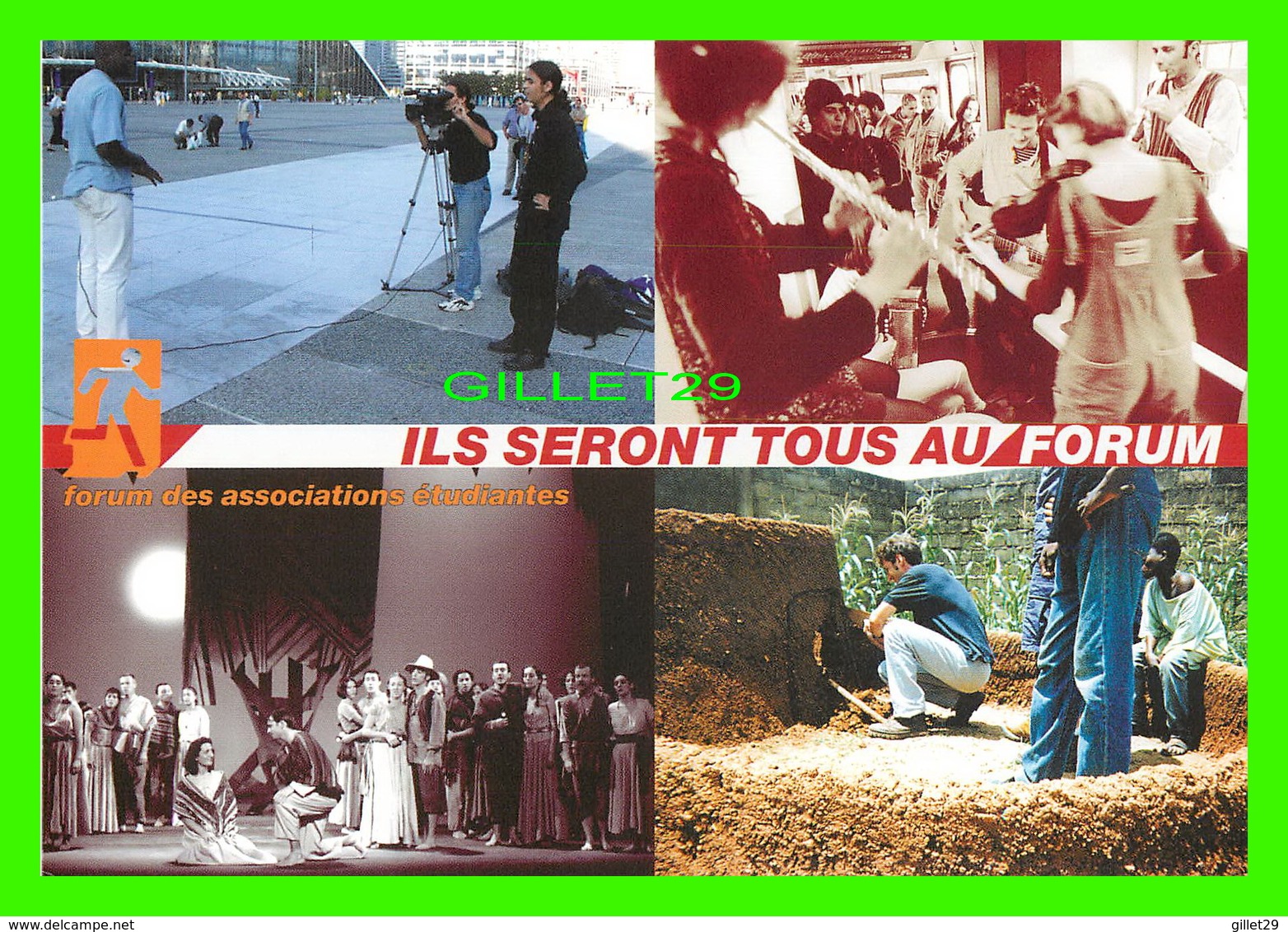 ADVERTISING - PUBLICITÉ - FORUM DES ASSOCIATIONS ÉTUDIANTES EN 2001 - ILS SERONT TOUS AU FORUM - 4 MULTIVUES - - Publicité