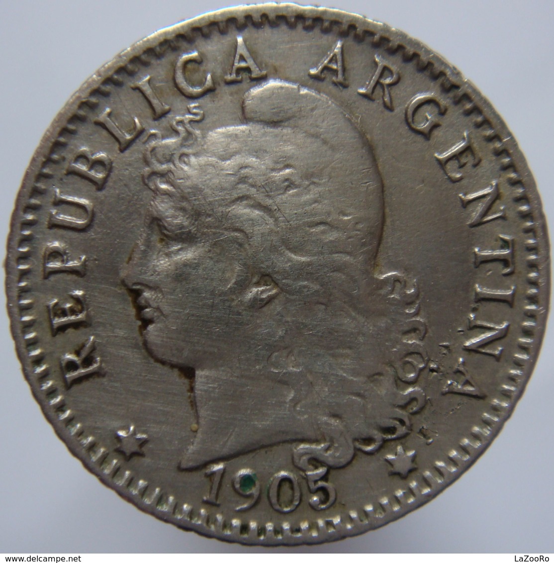 Argentina 5 Centavos 1905 VF / XF - Argentine