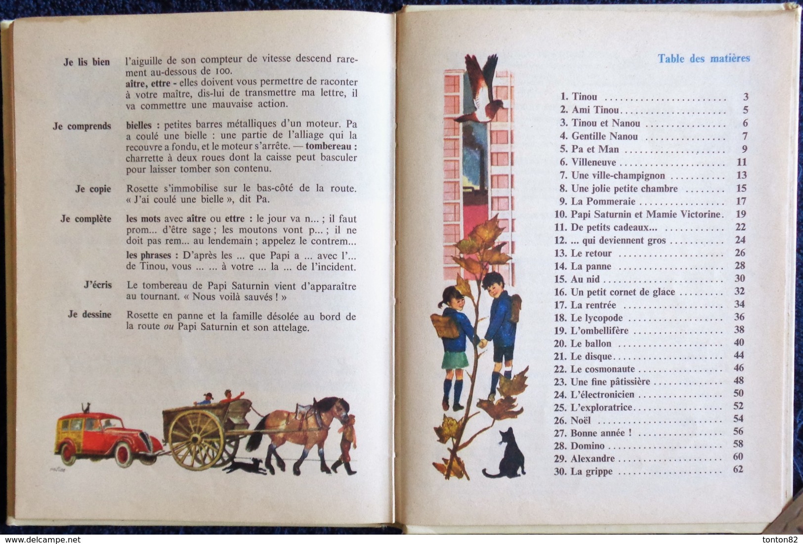 Maurice Jean - LIRELIRELIRE - Aventures de Tinou et Nanou - Livre de Lecture Courante - Larousse - ( 1967 ) .