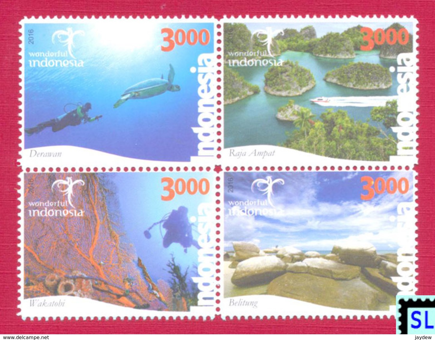Indonesia Stamps 2016, Tourist Destinations, MNH - Indonesia