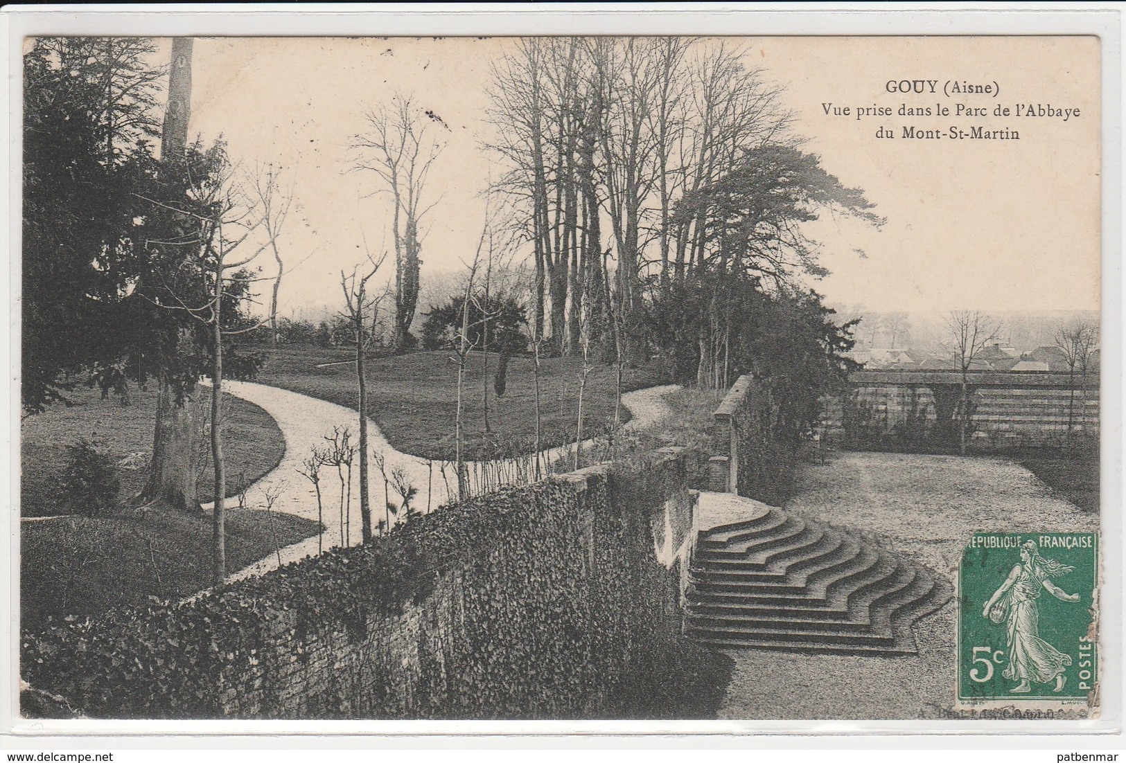 GOUY VUE PRISE DE ABBAYE DU MONT SAINT MARTIN LE CATELET VILLAGE ENTRE CAMBRAI ET SAINT QUENTIN 1917 - Other & Unclassified