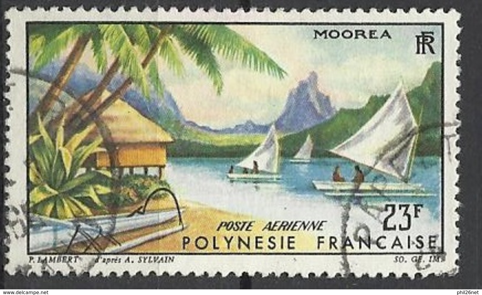 Polynésie  Poste Aérienne  N° 9  Paysage De Moorea   Oblitéréré   B/TB .... - Oblitérés