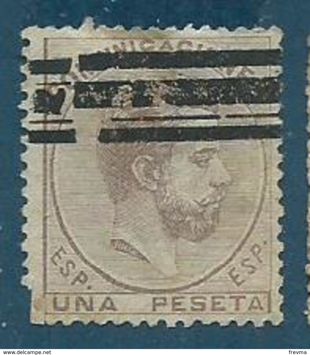 Timbre Espagne Roi King Amadeo 1 Peseta 1872 - Usados