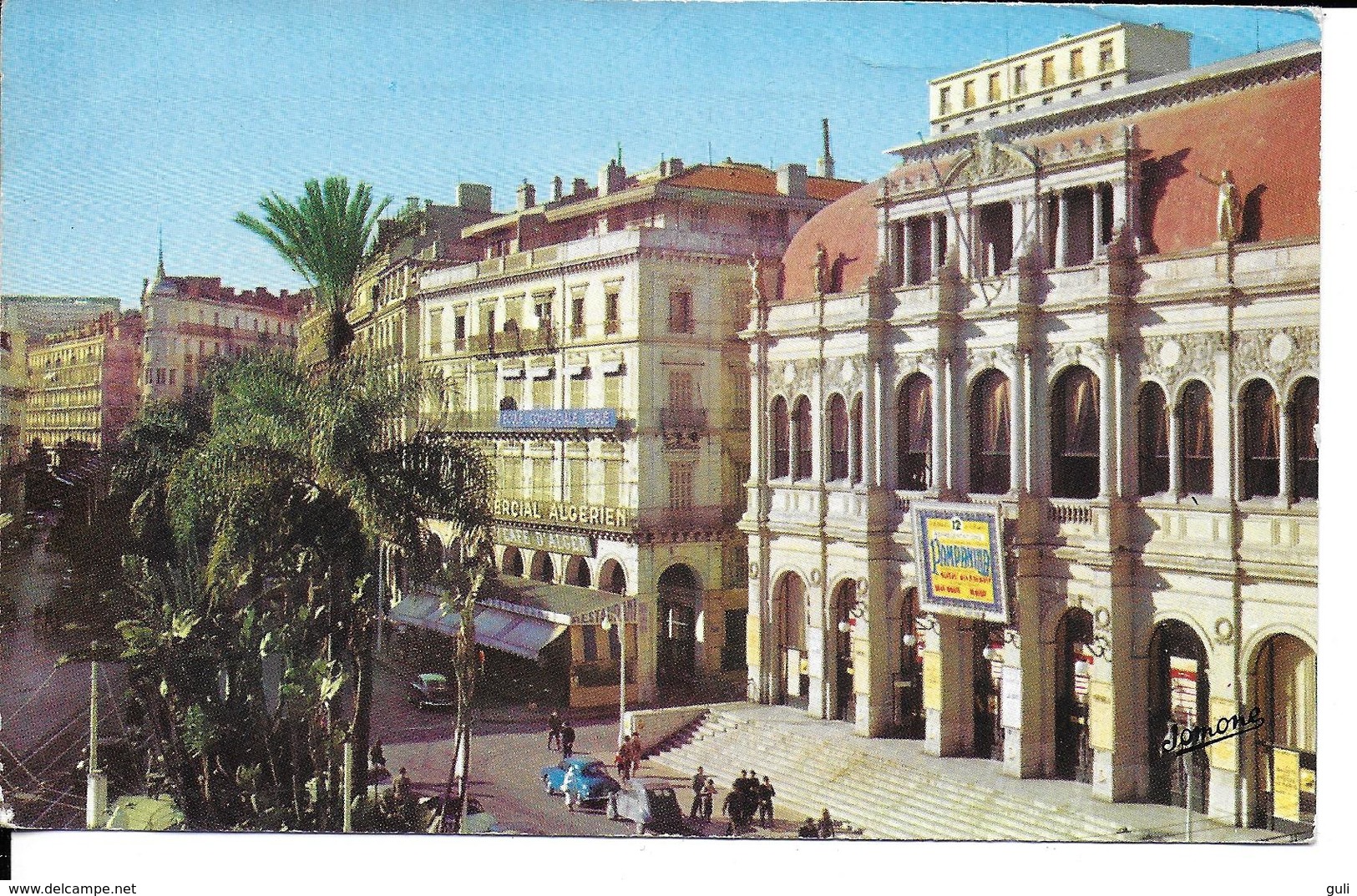 Afrique-Algérie-ALGER  (El-Djezair) La Place De L'Opéra  (Café D'Alger- Citroen 2 CV C V - JOMONE 4013)  *PRIX FIXE - Algiers