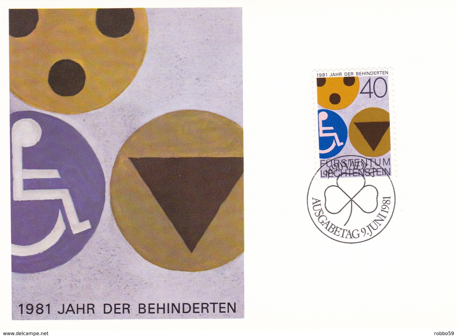 Liechtenstein 1981 Scouts And Guides/ Year Of The Disabled/St Theodul Set Of 3 Maximum Cards And Original Envelope - Maximum Cards