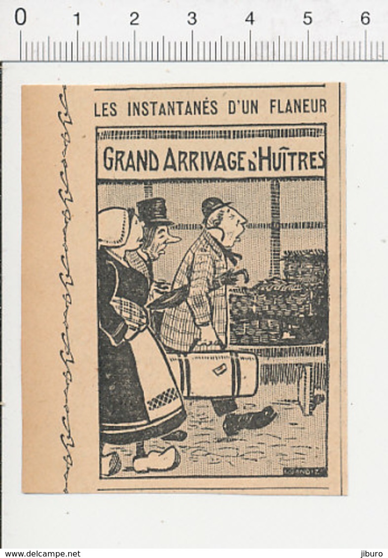 Presse 1911 Humour Arrivage D'huitres ( Argot QI D'une Huitre ) Marchand Bourriches 51D19 - Unclassified