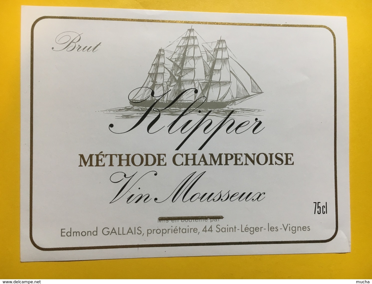 9158 - Vin Mousseux Klipper Edmond Gallais Saint Léger Les Vignes - Bateaux à Voile & Voiliers