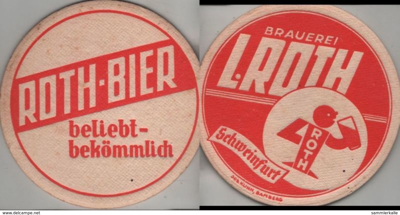 Bierdeckel Rund - Roth, Schweinfurt - Sous-bocks