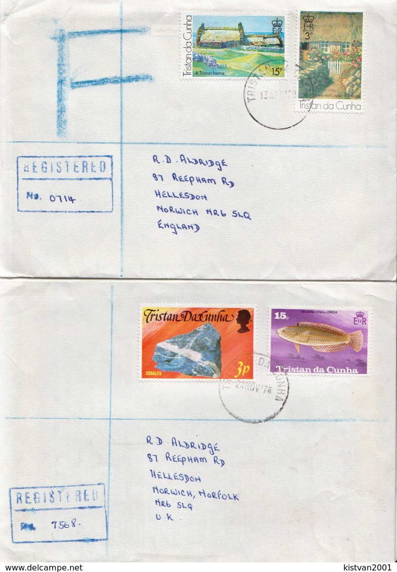 Postal History: Tristan Da Cunha 2 R Covers - Tristan Da Cunha