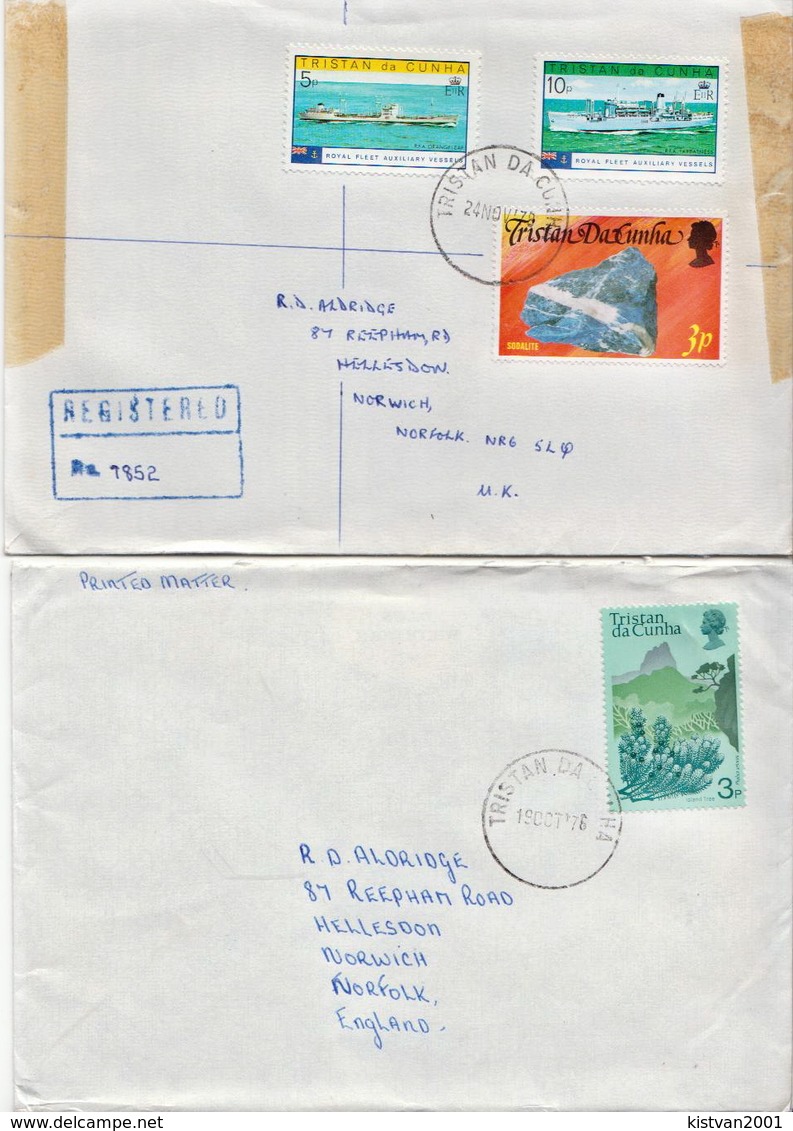 Postal History: Tristan Da Cunha 2 Covers - Tristan Da Cunha