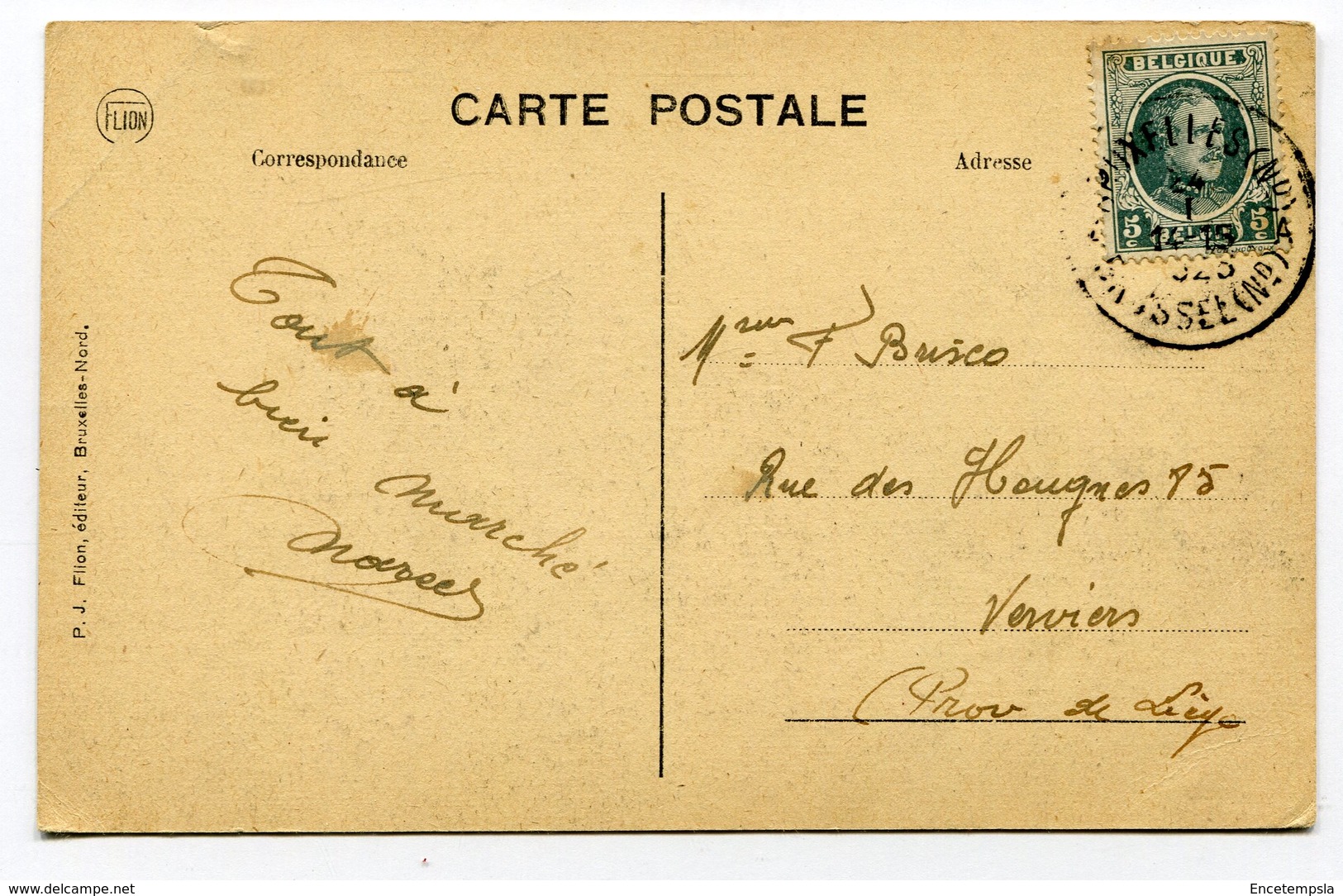 CPA - Carte Postale - Belgique - Evère - Champ D'Aviation - Un Avion - 1925 (M8360) - Evere