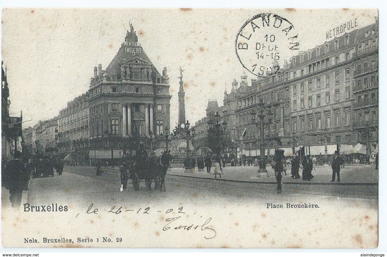 Bruxelles - Brussel - Place Brouckère - Nels Série 1 No 29 - 1902 - Marktpleinen, Pleinen