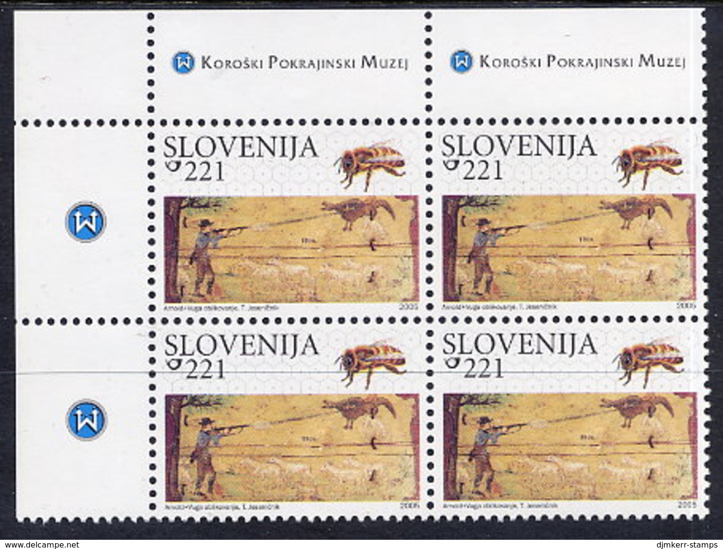 SLOVENIA 2005 Beehive Panel Block Of 4 MNH / **.  Michel 540 - Slowenien