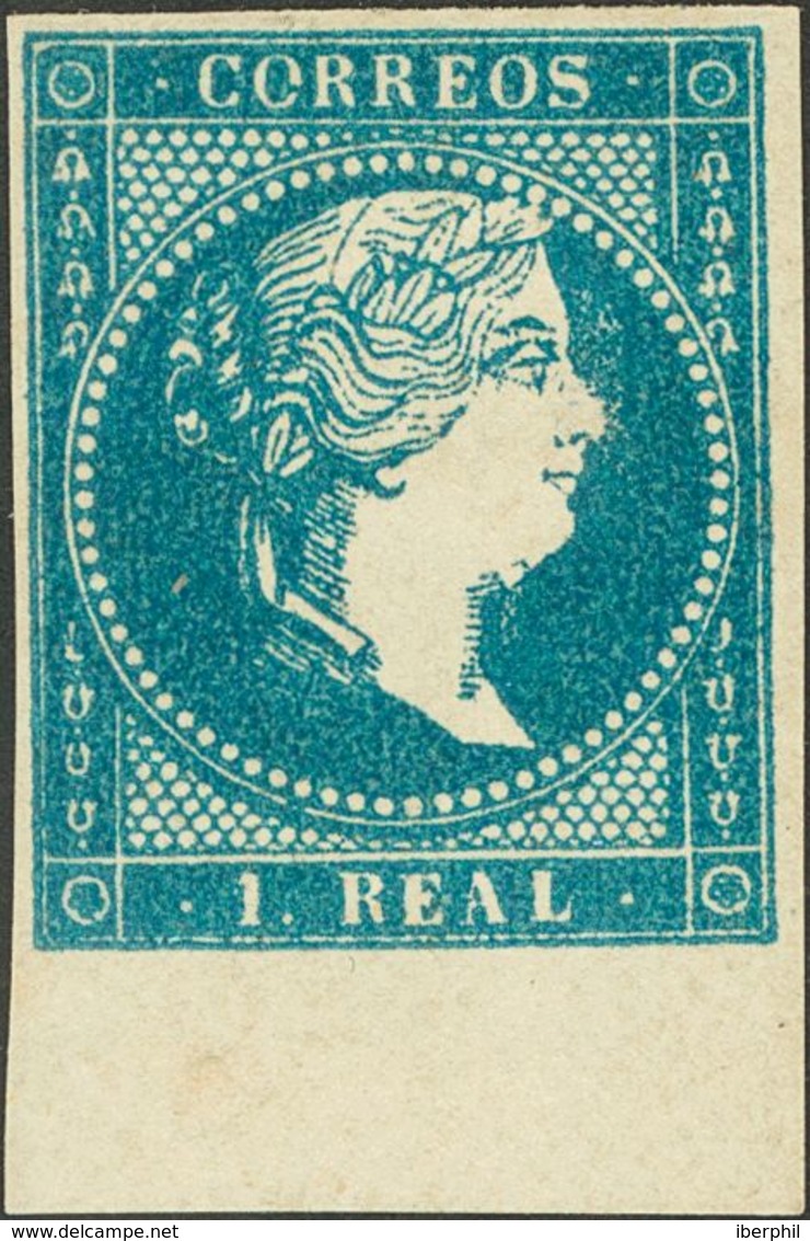 *50. 1855. 2 Reales Violeta. PIEZA DE LUJO. - Otros & Sin Clasificación