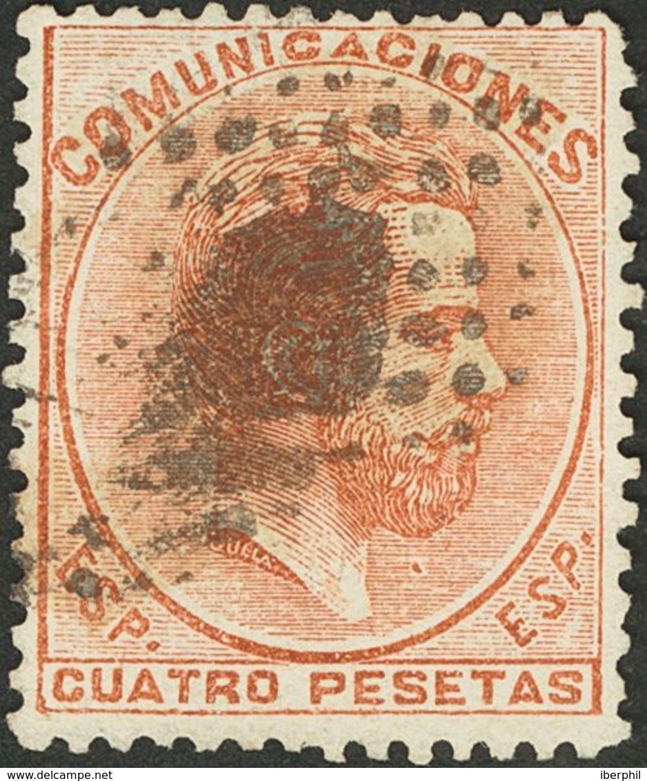 º128F. 1872. 4 Pts Castaño. FALSO SPERATI, Sin La Marca De La B.P.A. Al Dorso. MAGNIFICO. - Otros & Sin Clasificación